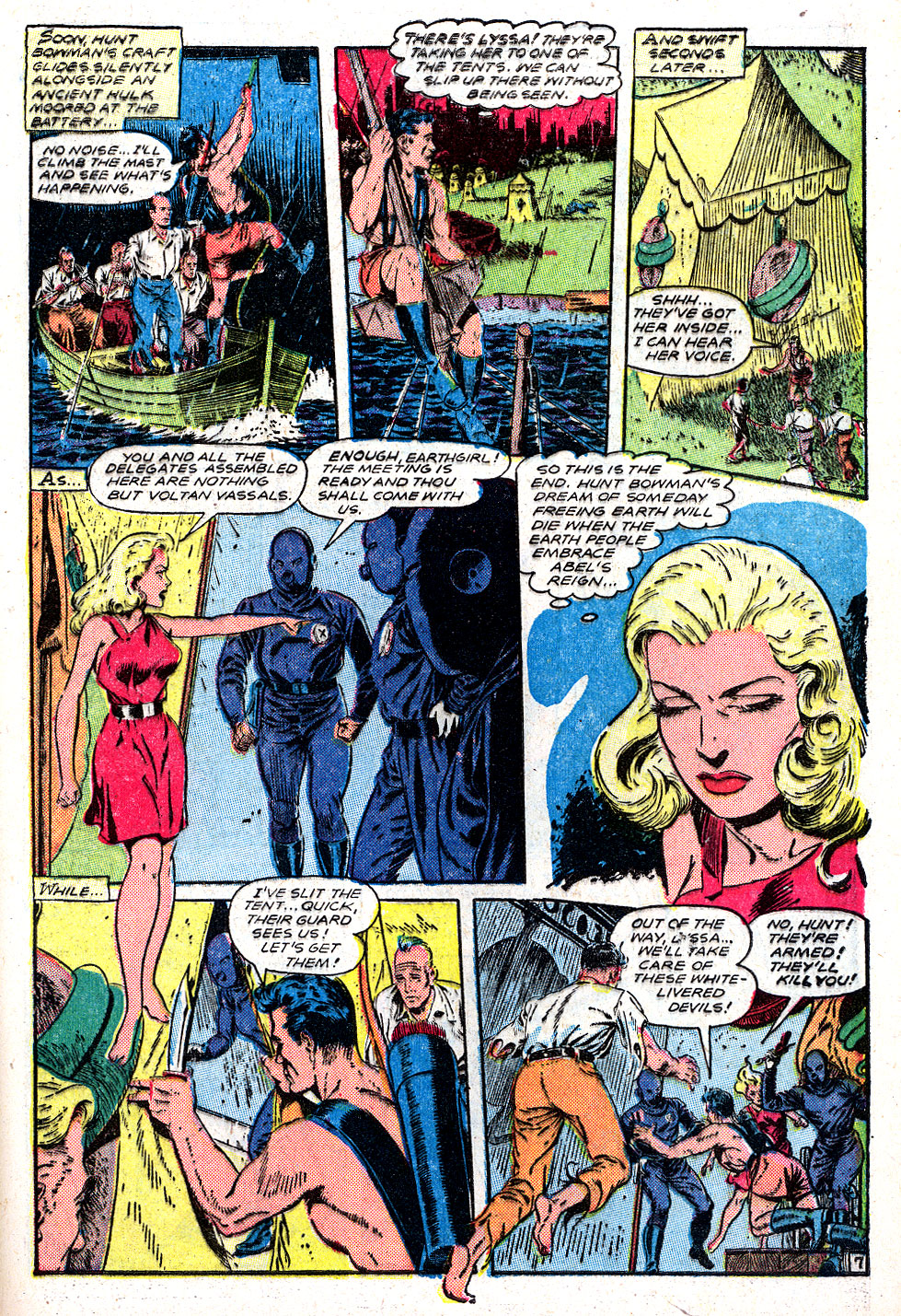 Planet Comics #59 (Fiction House), page 9. Public domain (US).