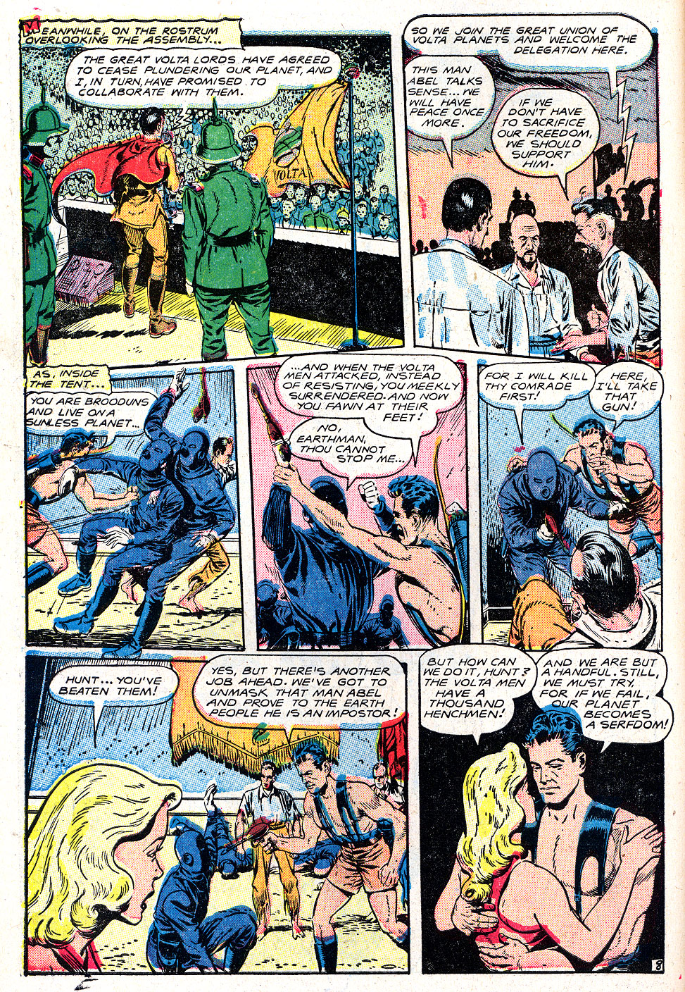 Planet Comics #59 (Fiction House), page 10. Public domain (US).