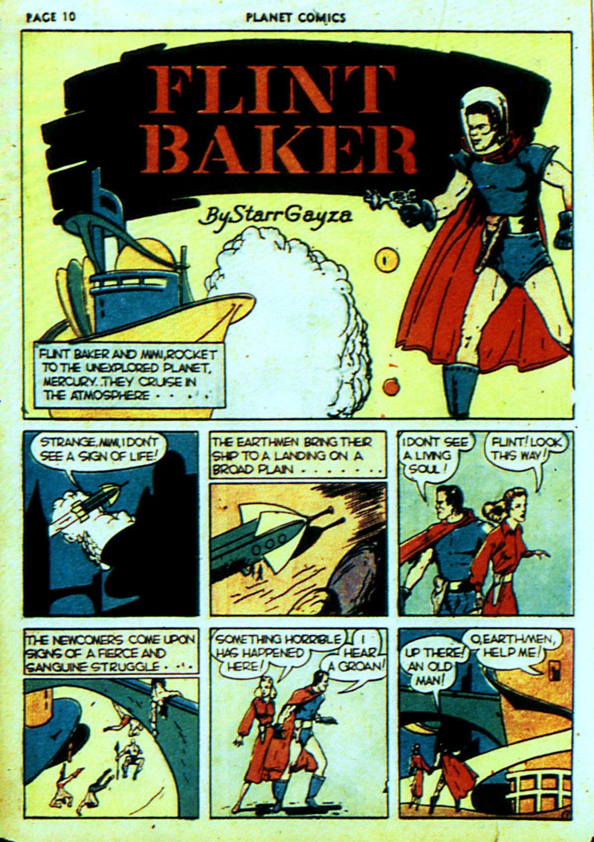 Planet Comics #6 (Fiction House), page 13. Public domain (US).