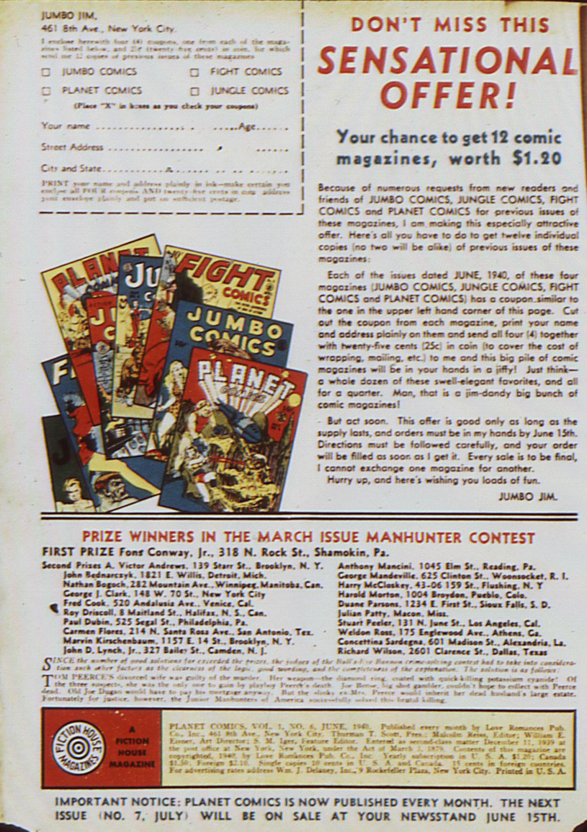 Planet Comics #6 (Fiction House), page 3. Public domain (US).