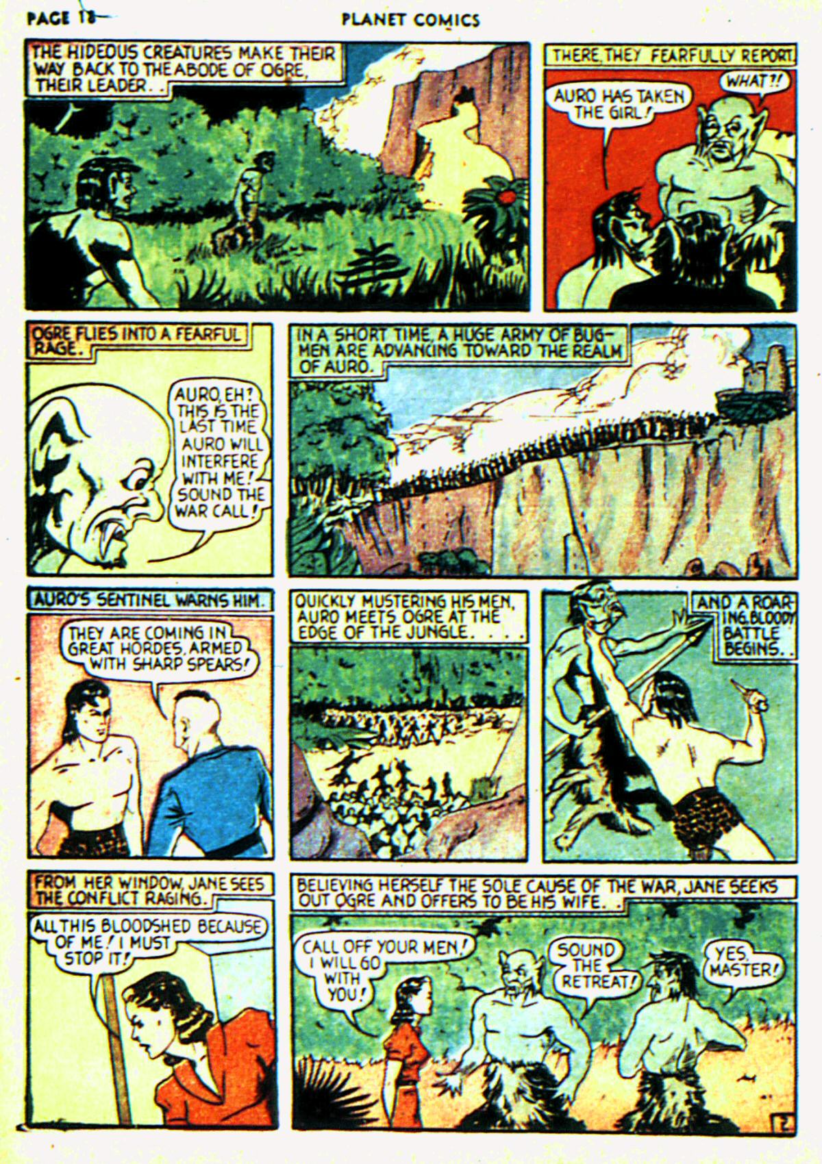 Planet Comics #6 (Fiction House), page 21. Public domain (US).