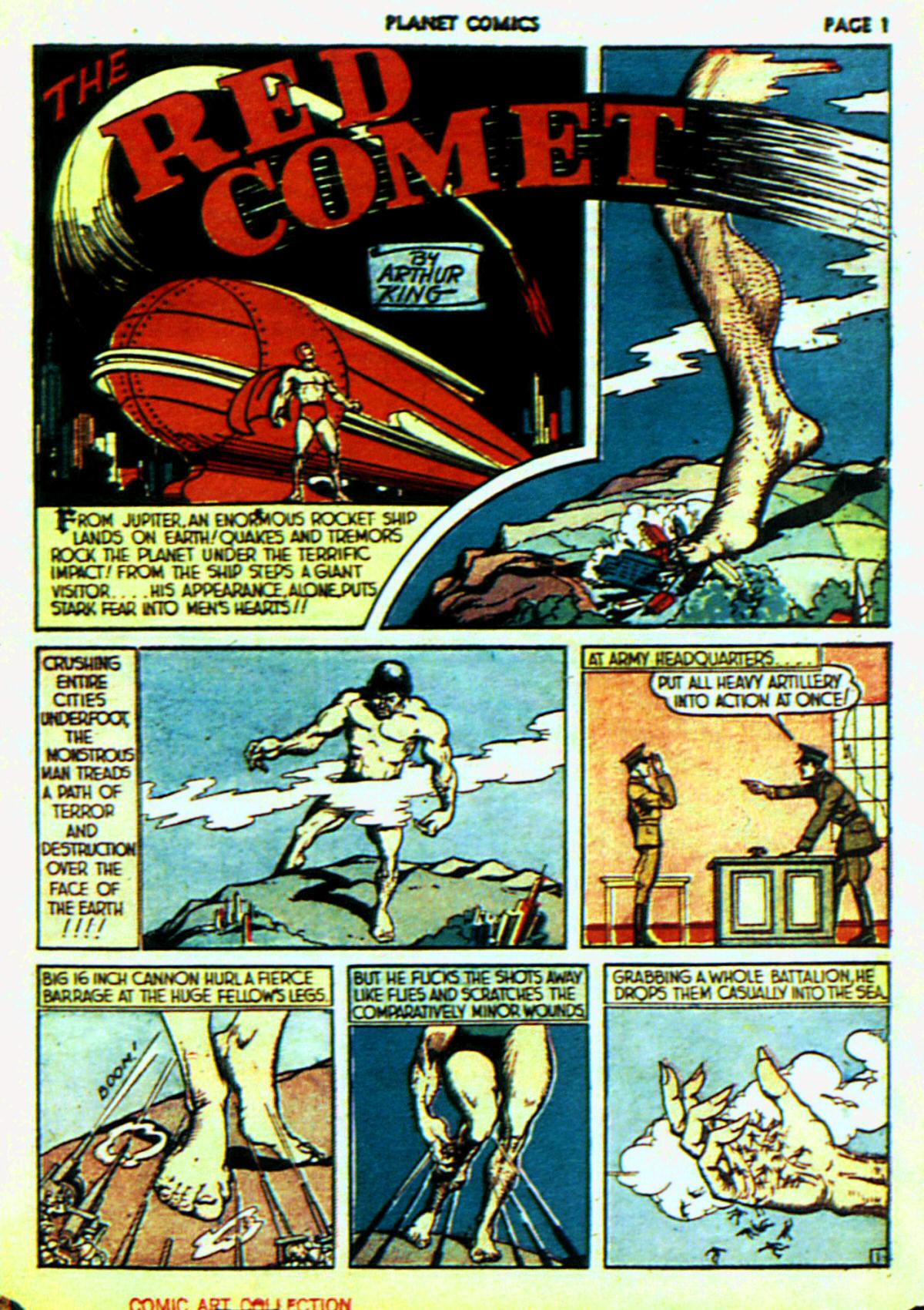 Planet Comics #6 (Fiction House), page 4. Public domain (US).