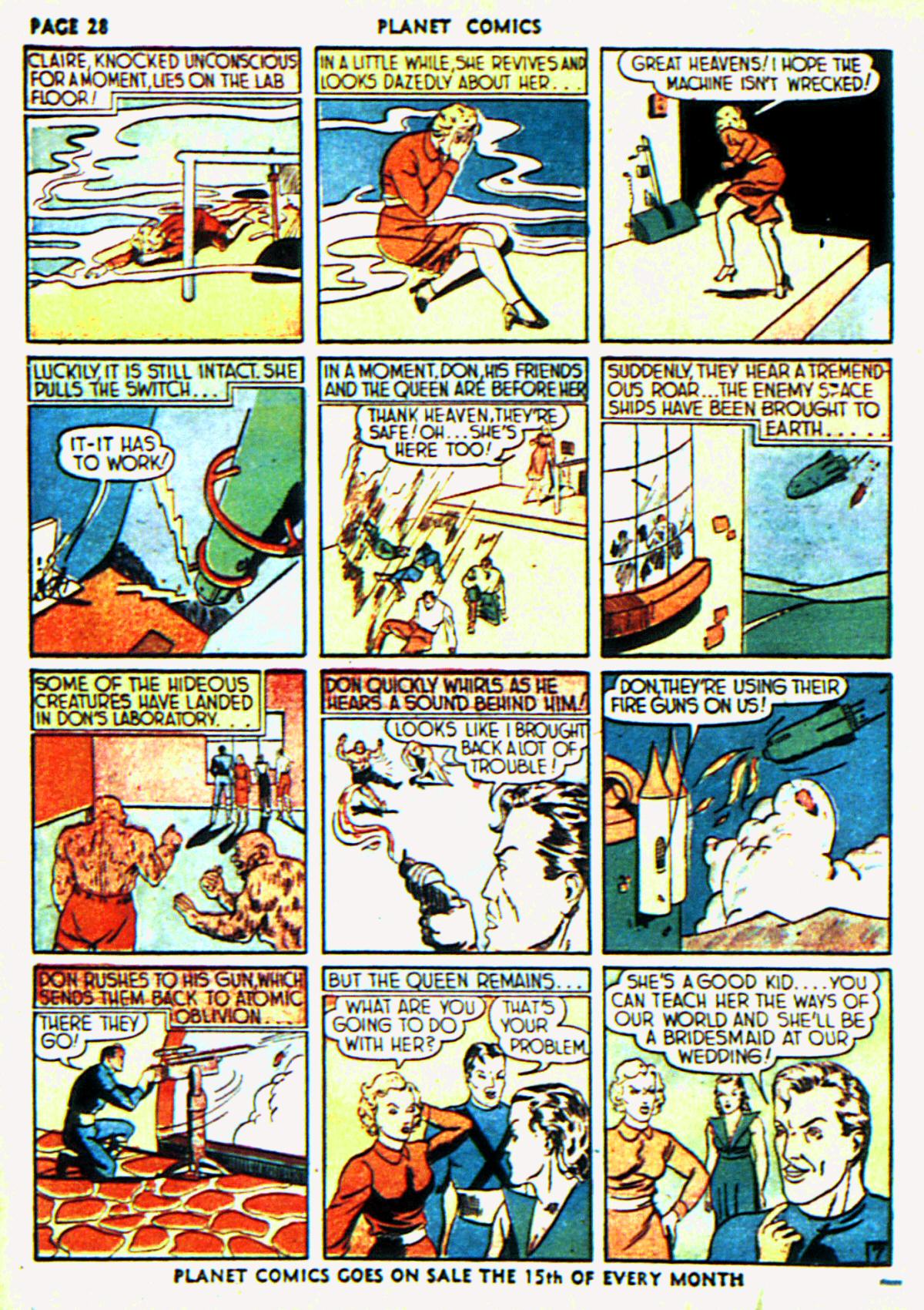 Planet Comics #6 (Fiction House), page 31. Public domain (US).