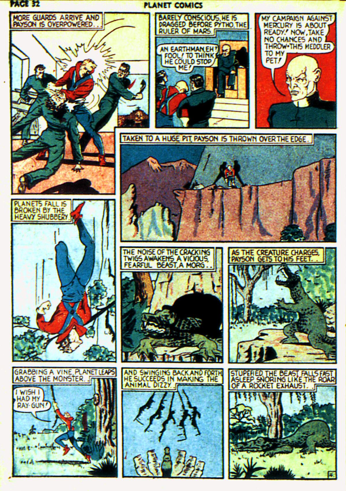 Planet Comics #6 (Fiction House), page 35. Public domain (US).