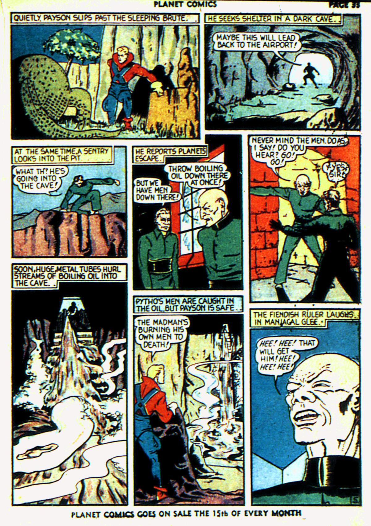 Planet Comics #6 (Fiction House), page 36. Public domain (US).
