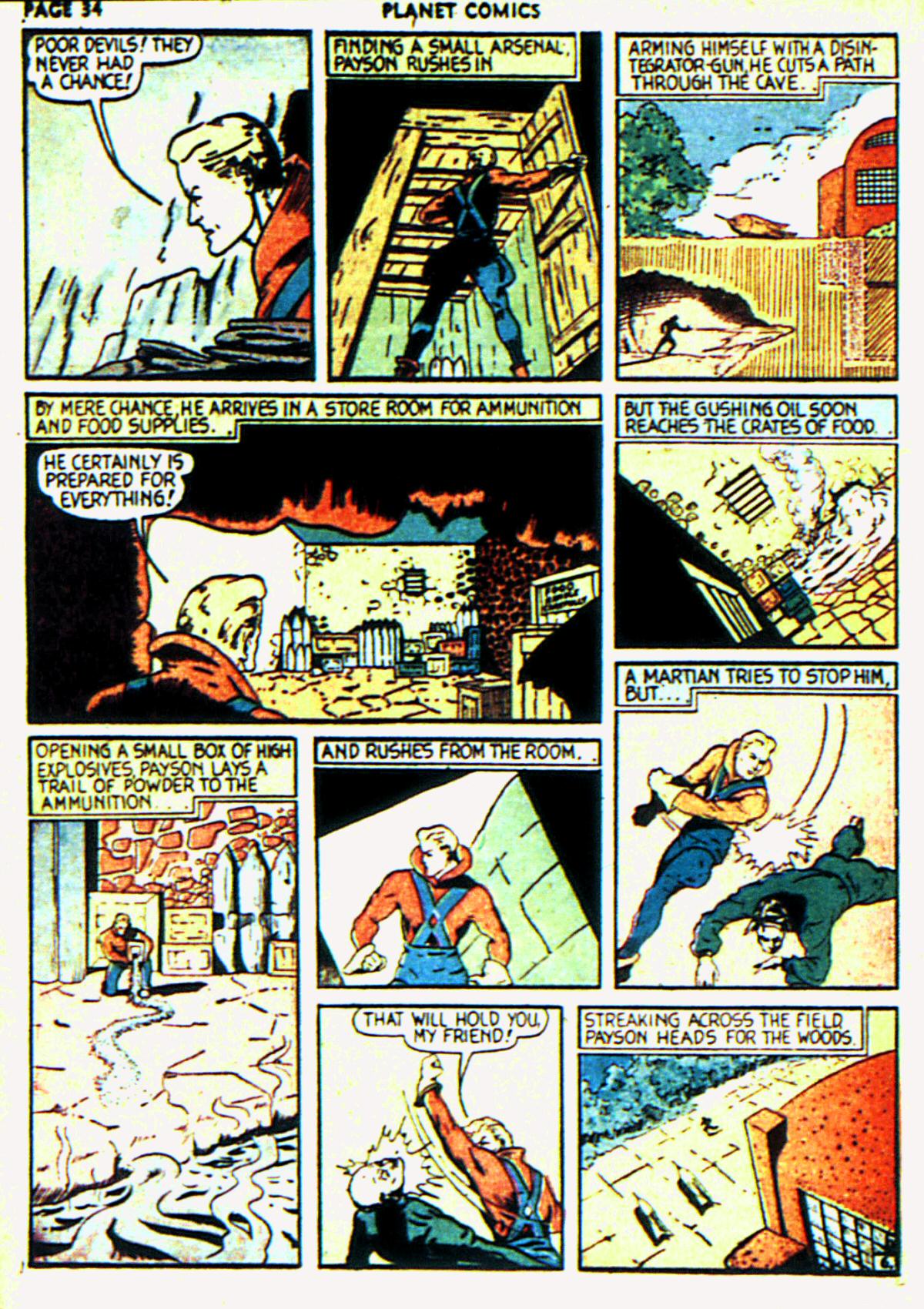 Planet Comics #6 (Fiction House), page 37. Public domain (US).