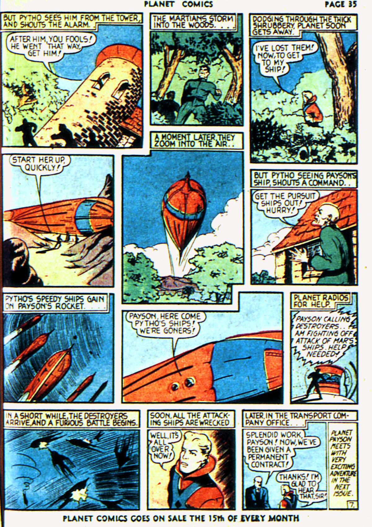 Planet Comics #6 (Fiction House), page 38. Public domain (US).