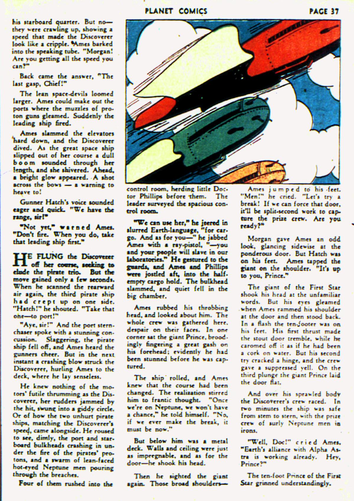 Planet Comics #6 (Fiction House), page 40. Public domain (US).