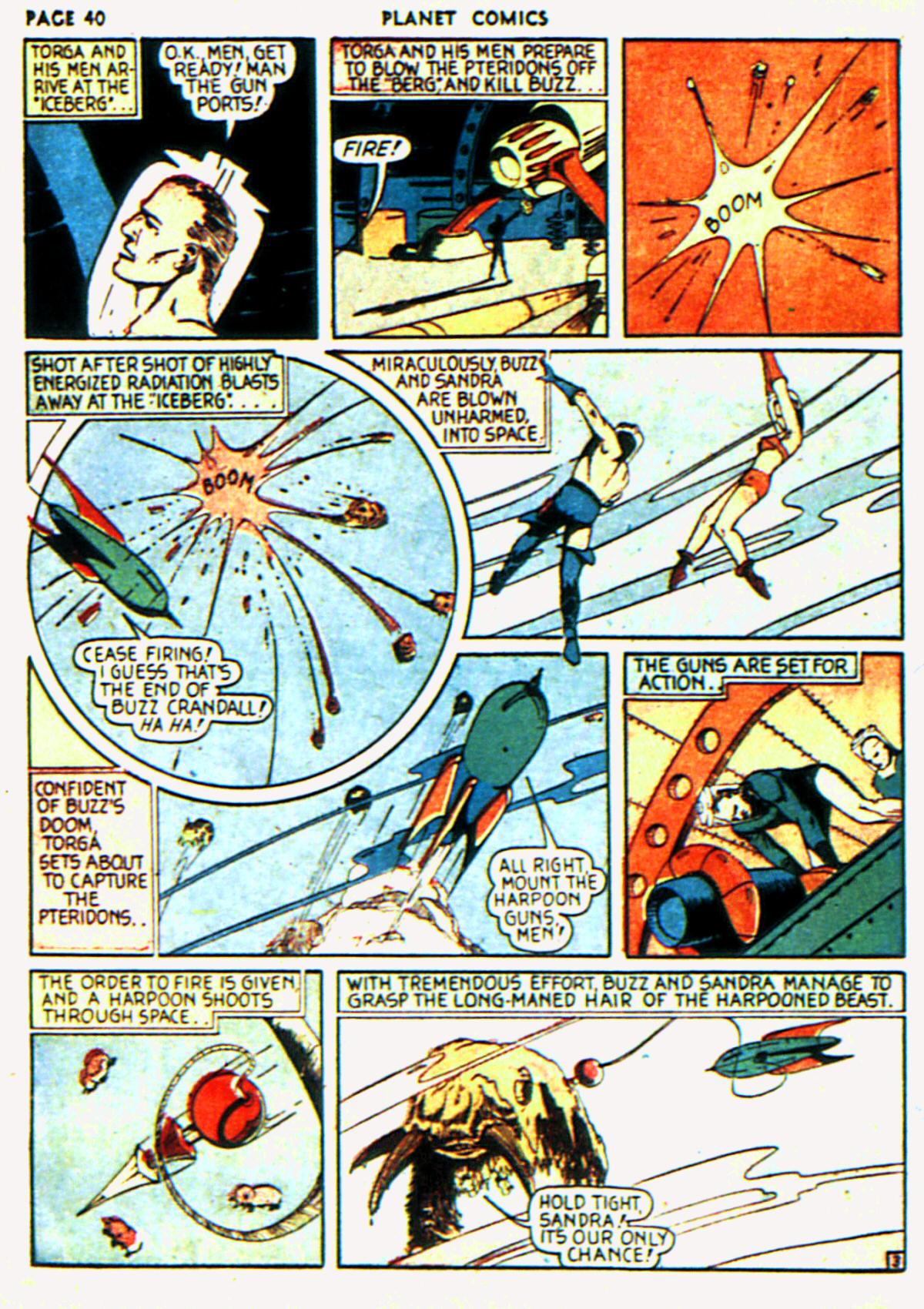 Planet Comics #6 (Fiction House), page 43. Public domain (US).