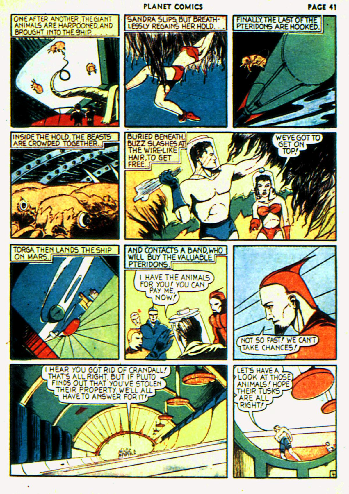 Planet Comics #6 (Fiction House), page 44. Public domain (US).