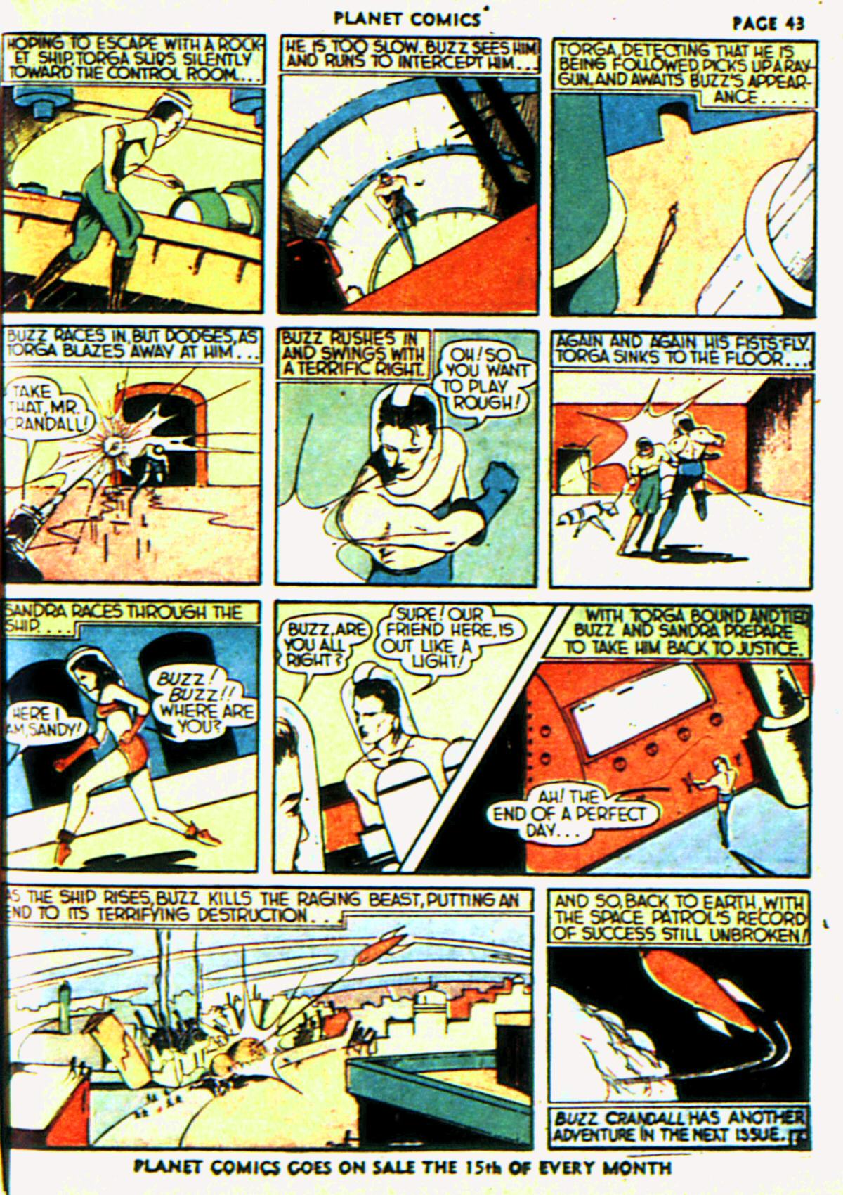 Planet Comics #6 (Fiction House), page 46. Public domain (US).
