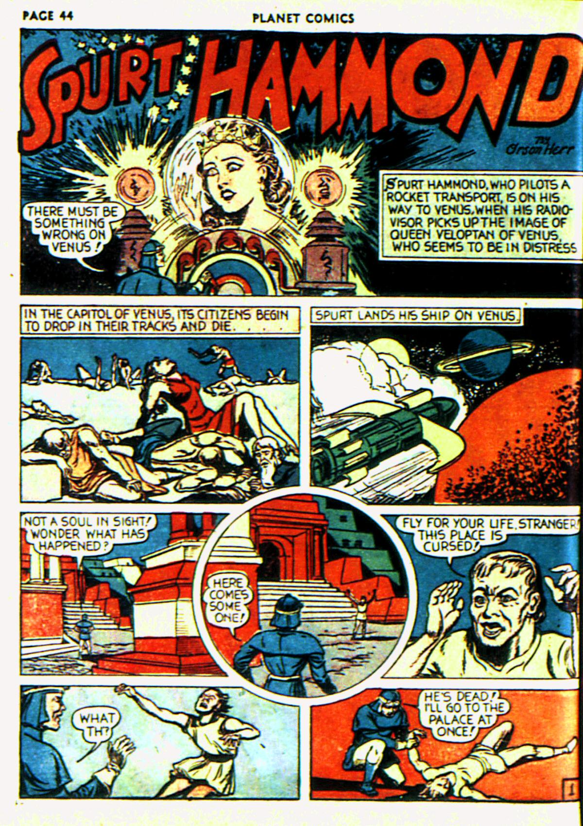 Planet Comics #6 (Fiction House), page 47. Public domain (US).