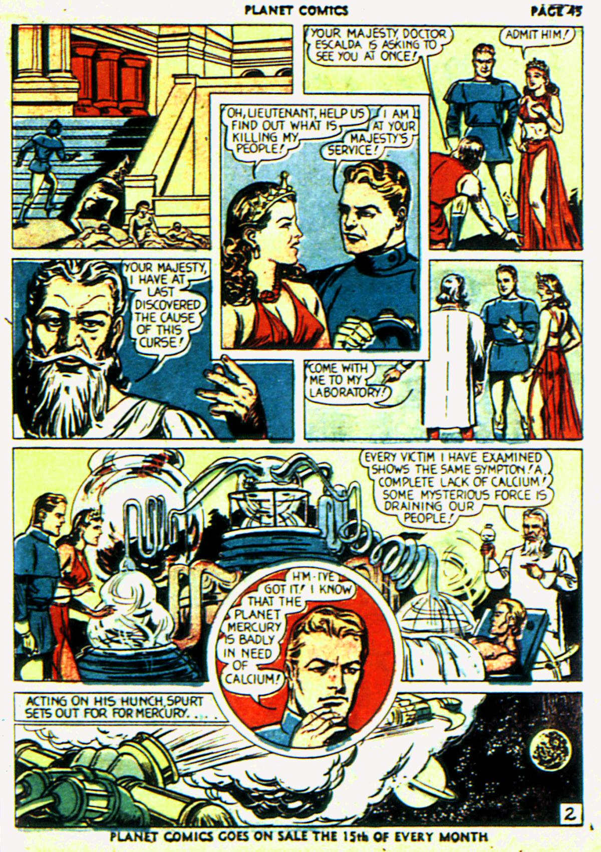 Planet Comics #6 (Fiction House), page 48. Public domain (US).