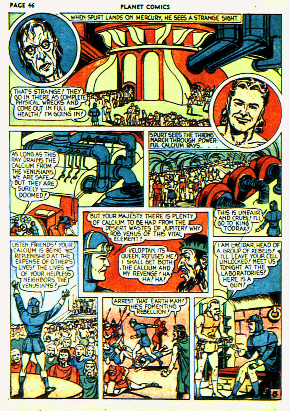Planet Comics #6 (Fiction House), page 49. Public domain (US).