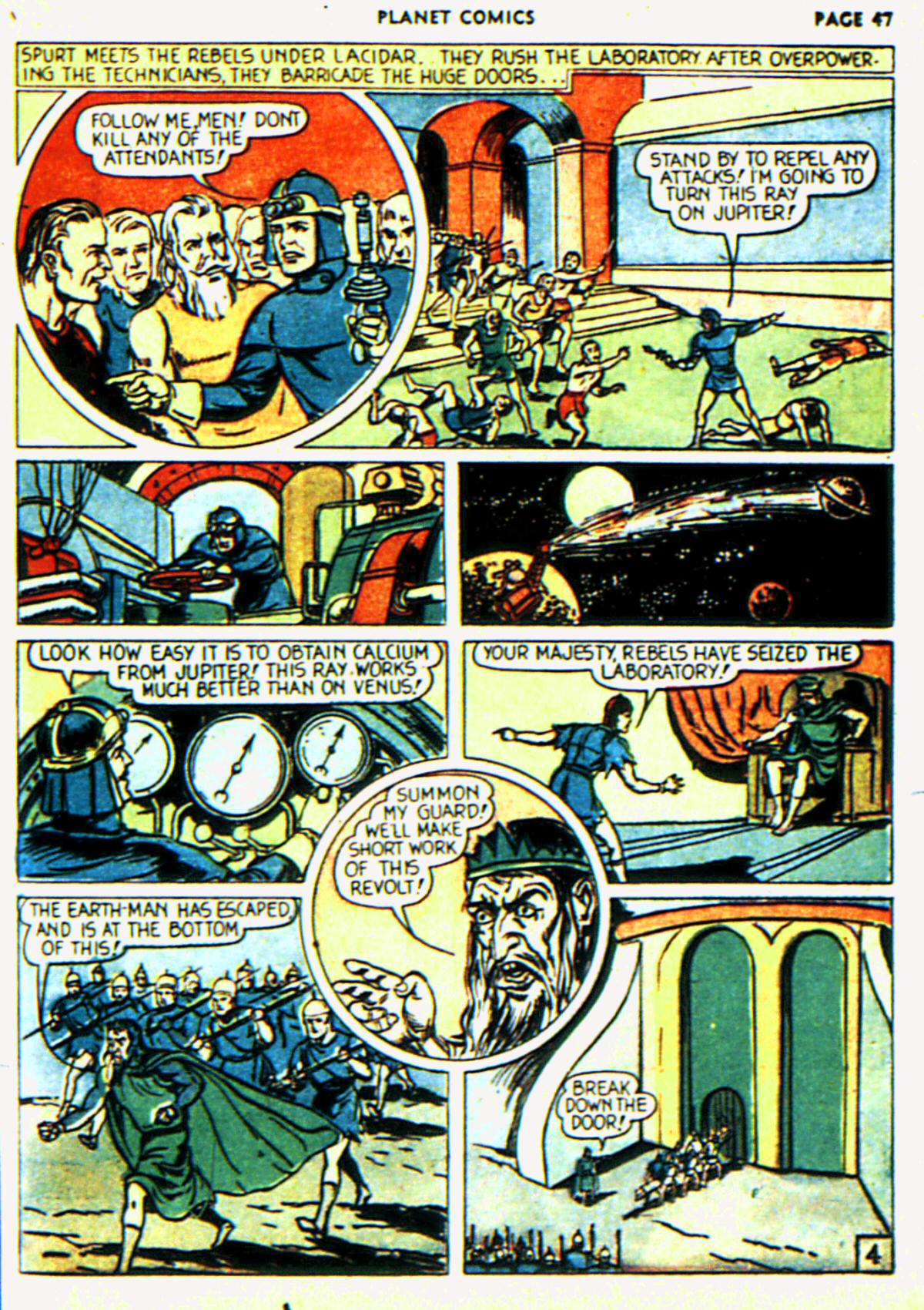 Planet Comics #6 (Fiction House), page 50. Public domain (US).