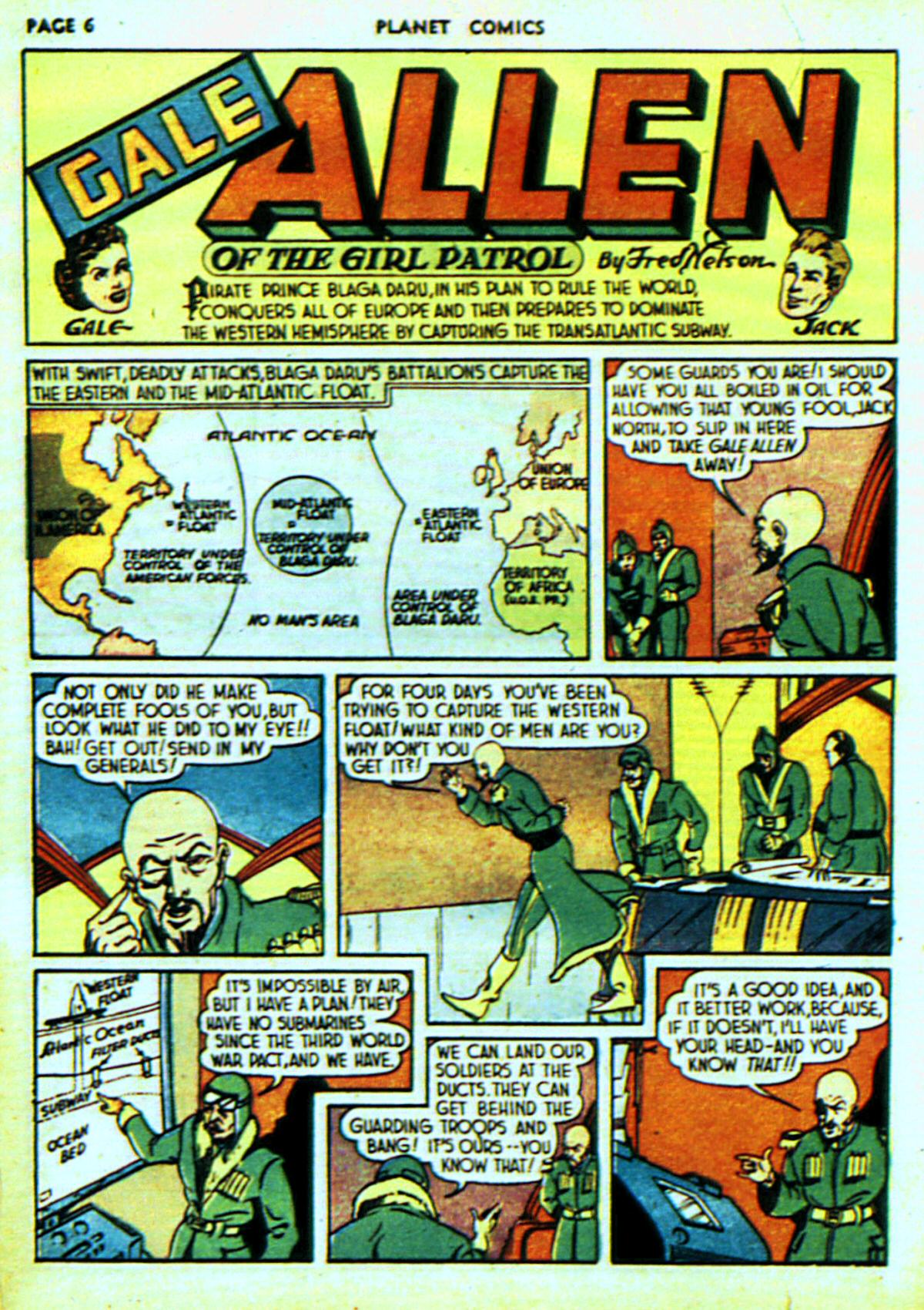 Planet Comics #6 (Fiction House), page 9. Public domain (US).