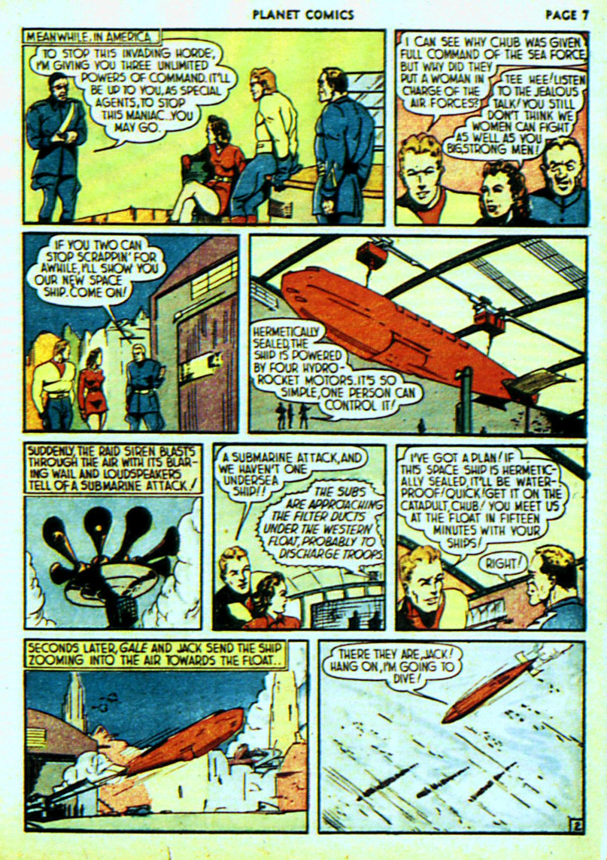 Planet Comics #6 (Fiction House), page 10. Public domain (US).
