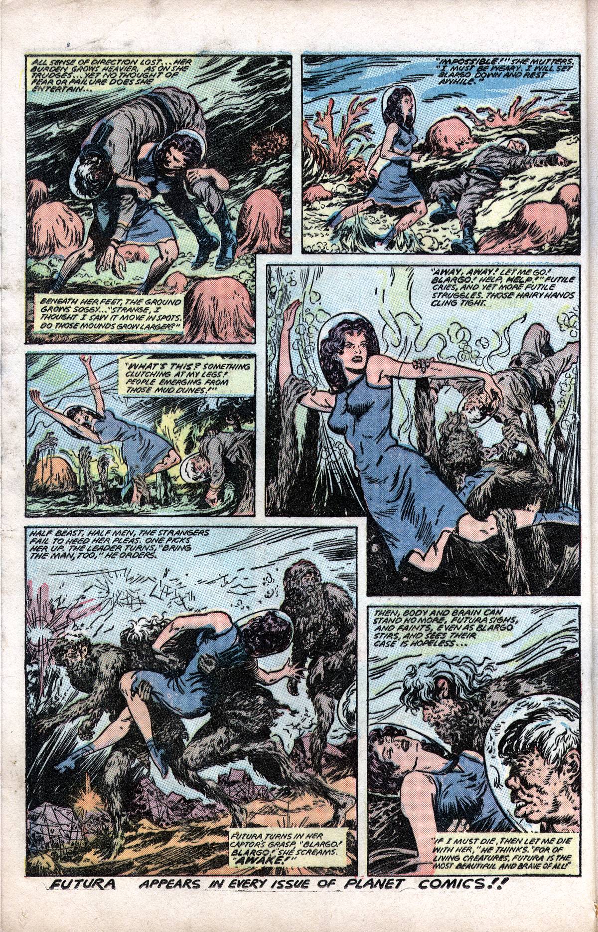 Planet Comics #60 (Fiction House), page 18. Public domain (US).