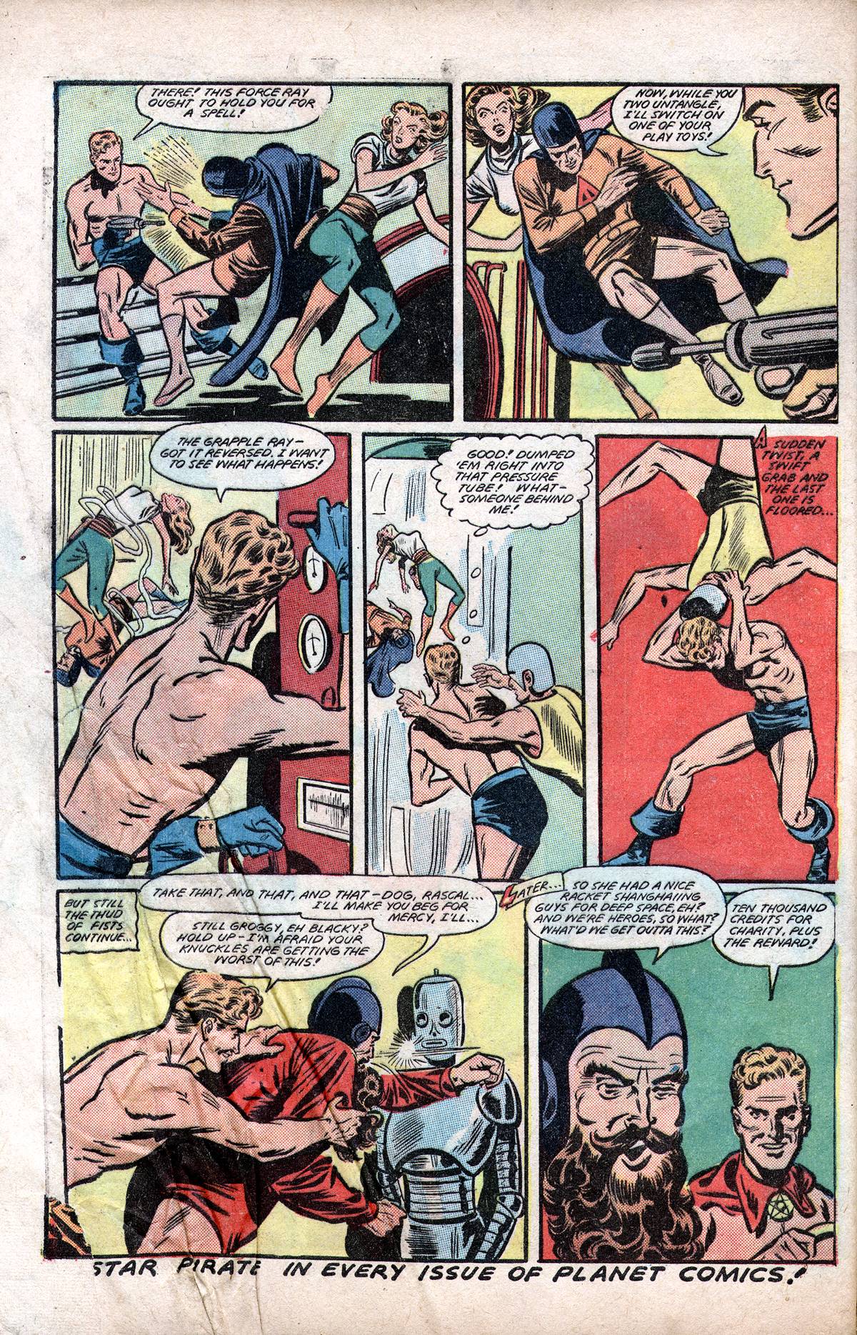 Planet Comics #60 (Fiction House), page 40. Public domain (US).