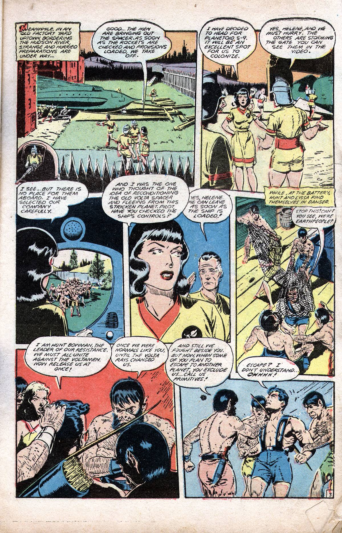 Planet Comics #60 (Fiction House), page 5. Public domain (US).
