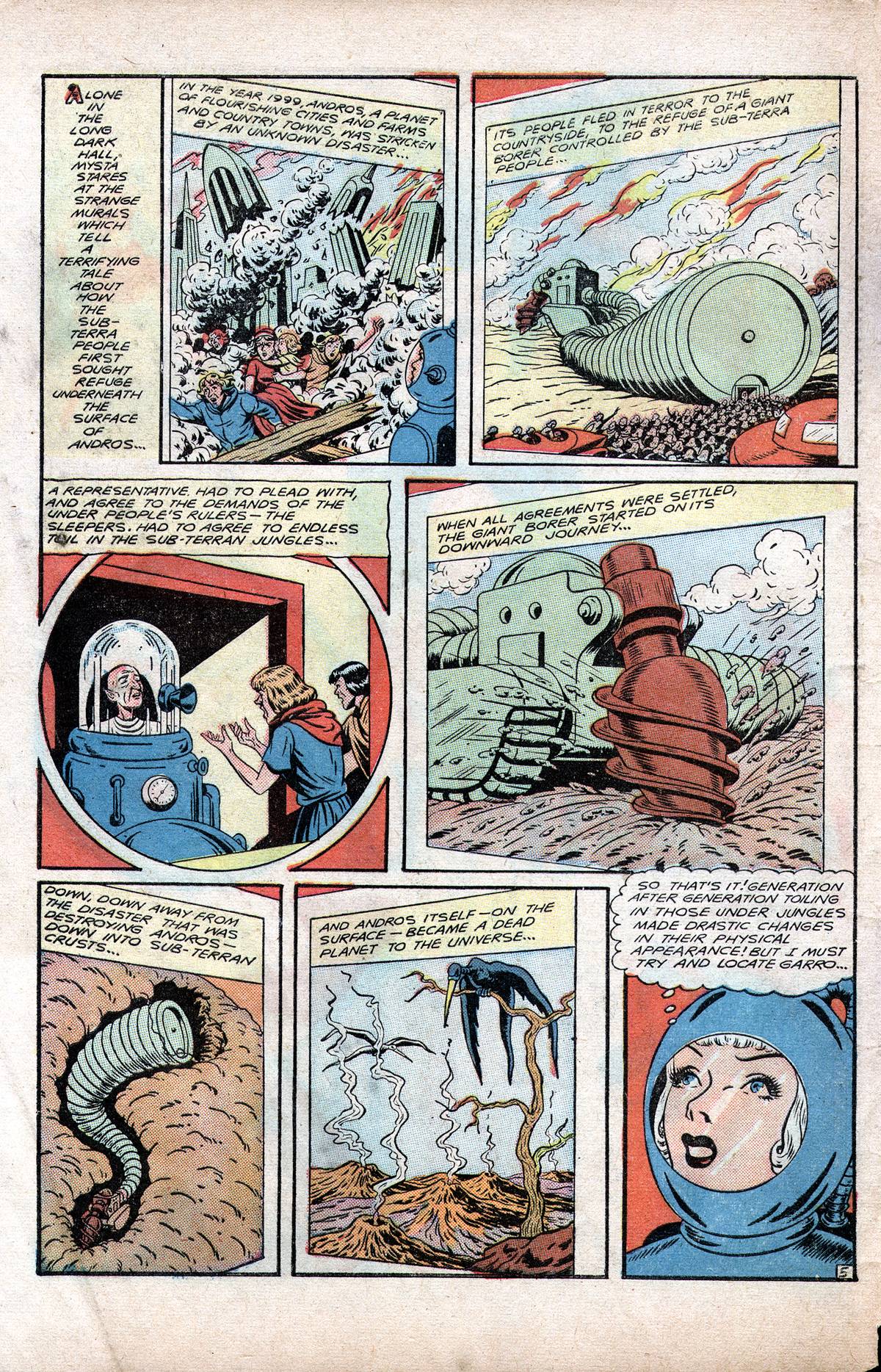 Planet Comics #60 (Fiction House), page 46. Public domain (US).