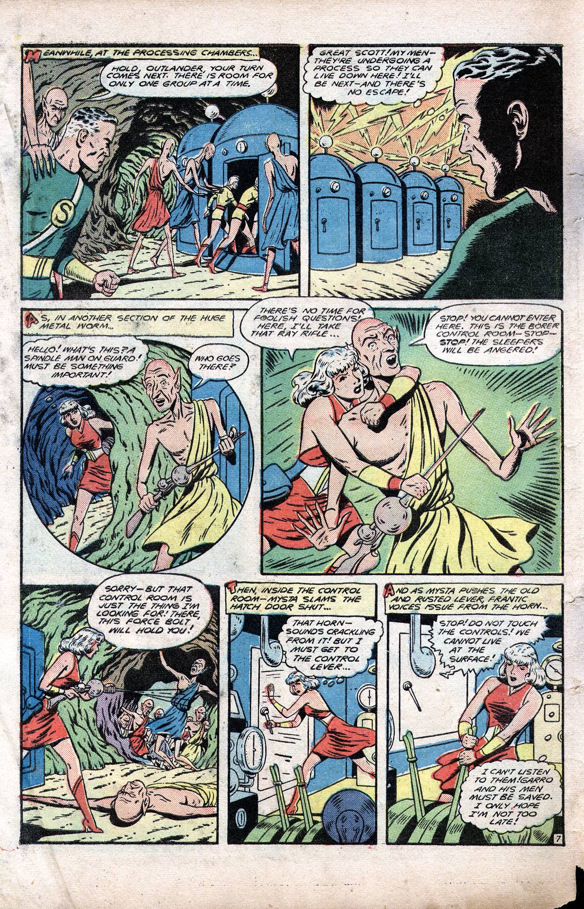 Planet Comics #60 (Fiction House), page 48. Public domain (US).