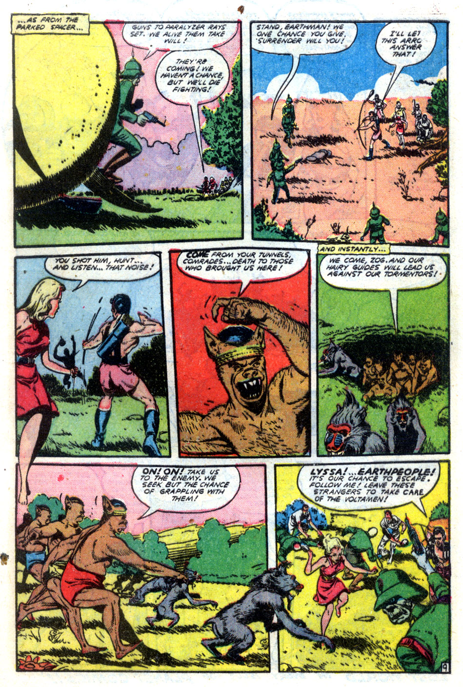 Planet Comics #61 (Fiction House), page 11. Public domain (US).