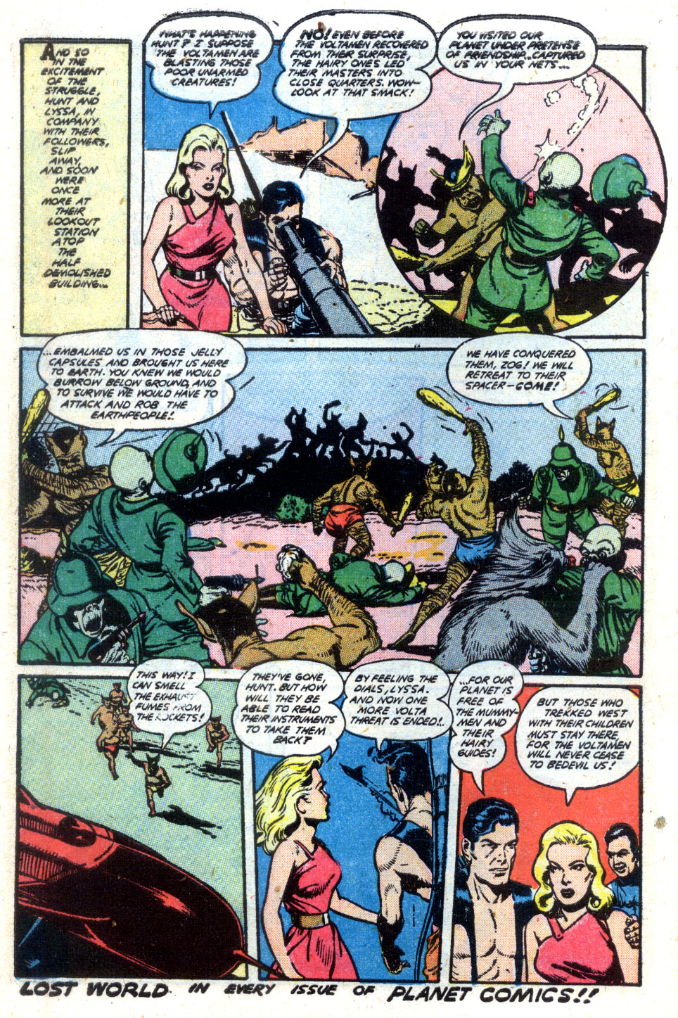 Planet Comics #61 (Fiction House), page 12. Public domain (US).