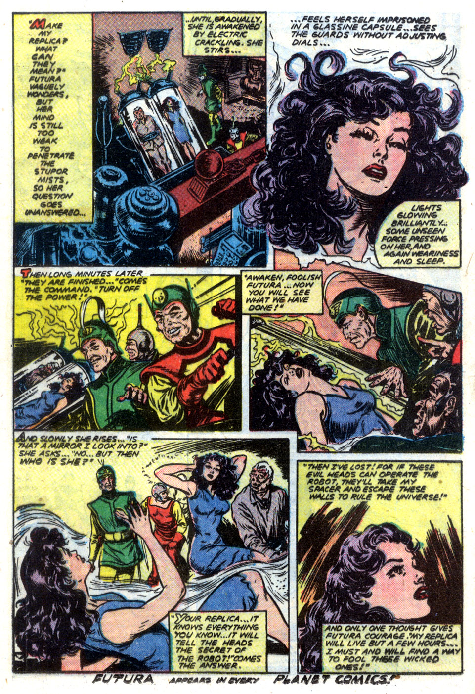 Planet Comics #61 (Fiction House), page 18. Public domain (US).