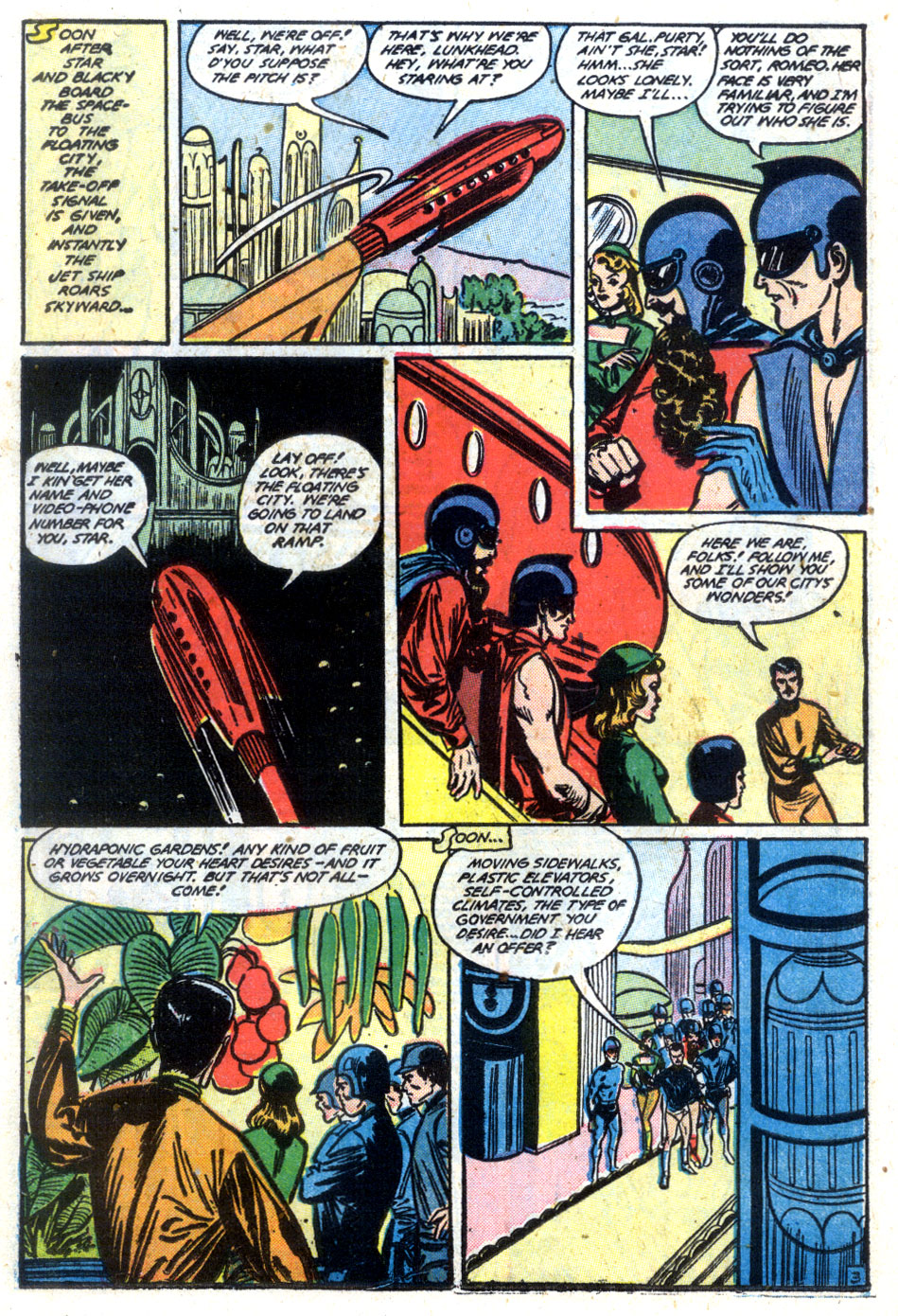 Planet Comics #61 (Fiction House), page 36. Public domain (US).