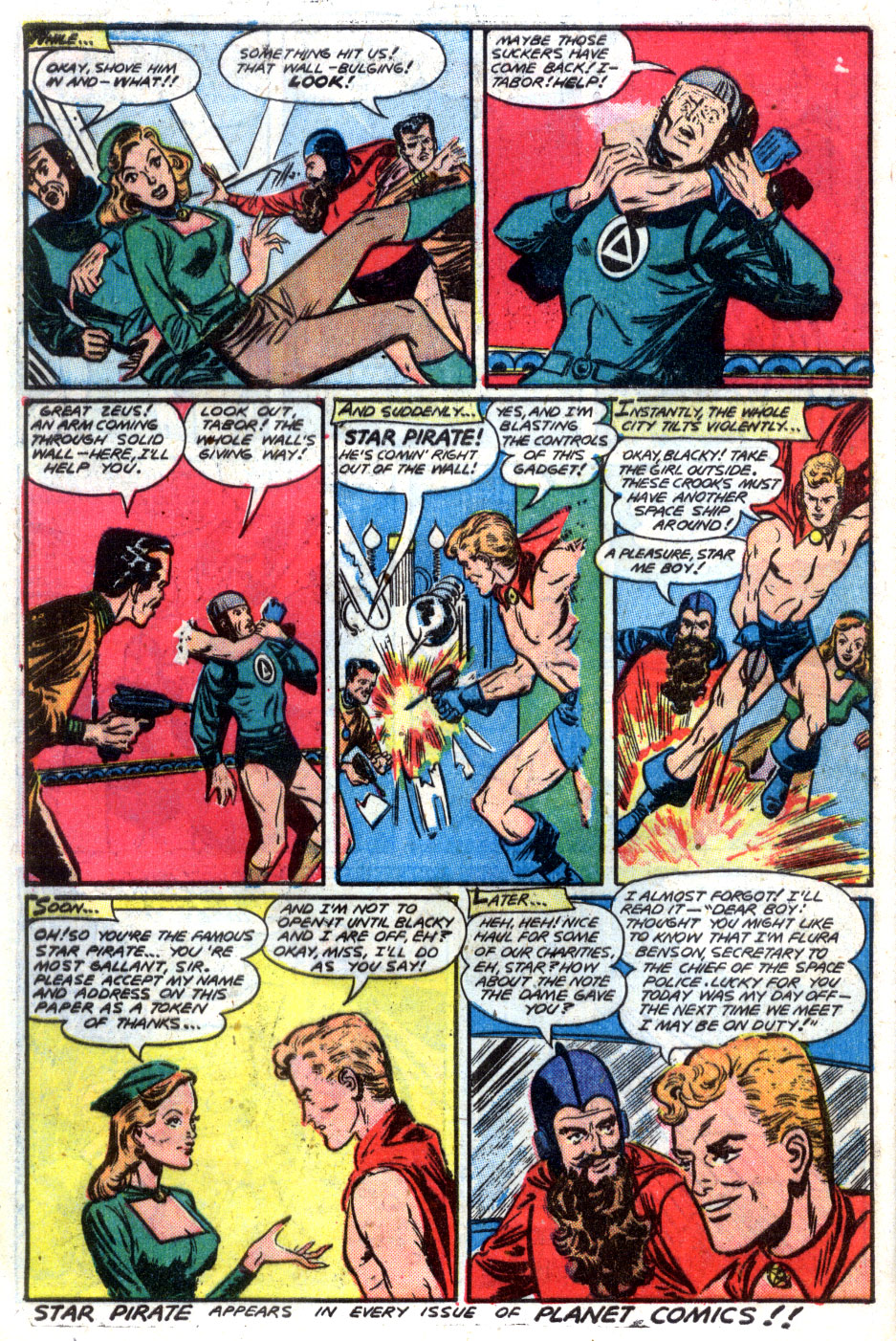 Planet Comics #61 (Fiction House), page 40. Public domain (US).