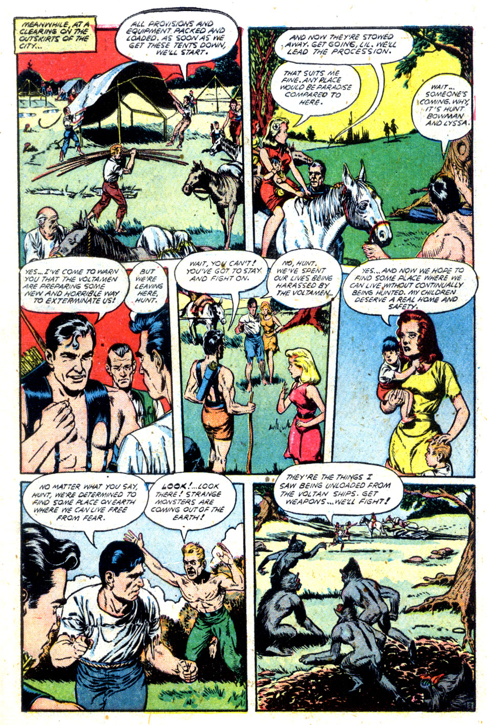 Planet Comics #61 (Fiction House), page 5. Public domain (US).