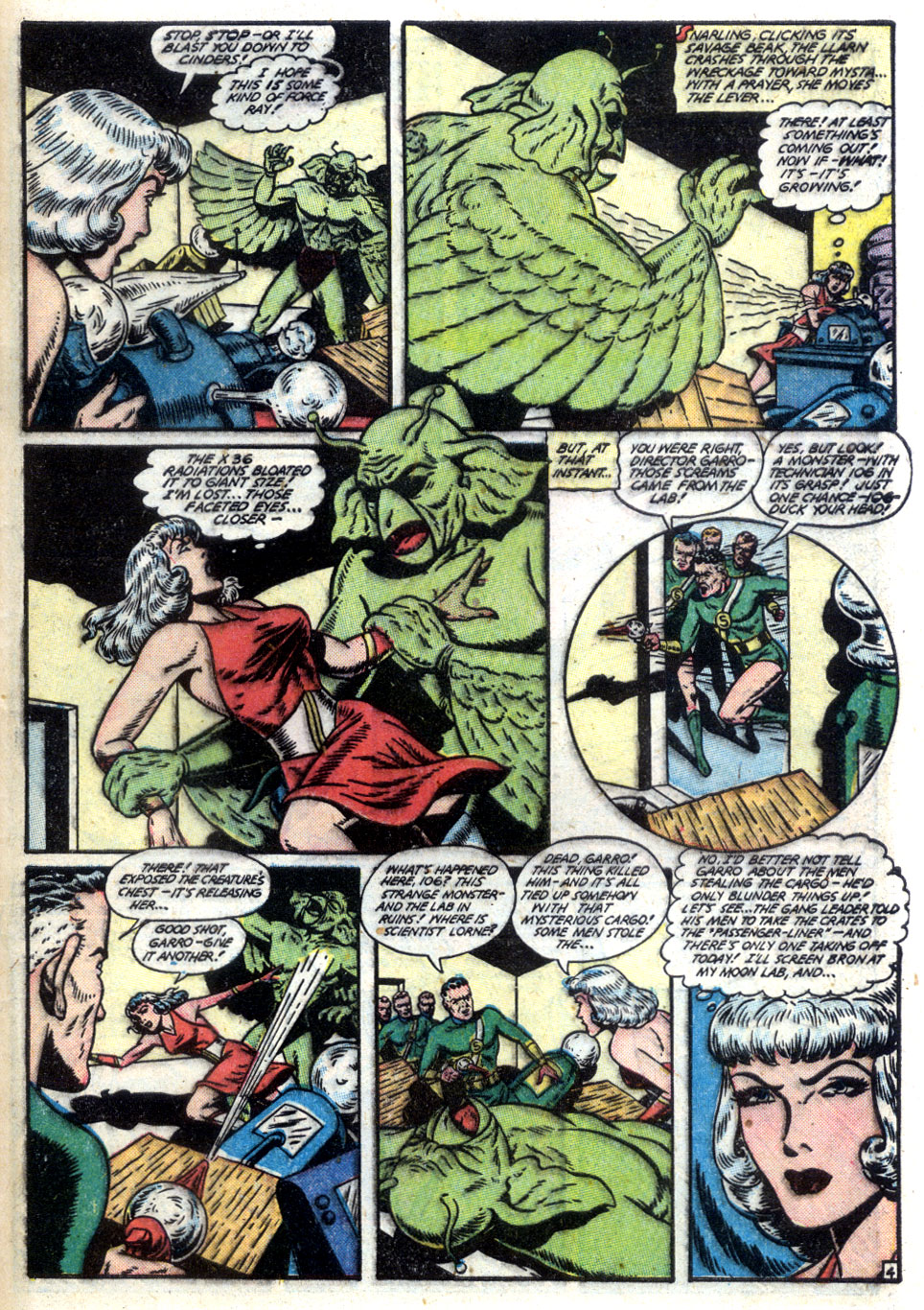 Planet Comics #61 (Fiction House), page 45. Public domain (US).