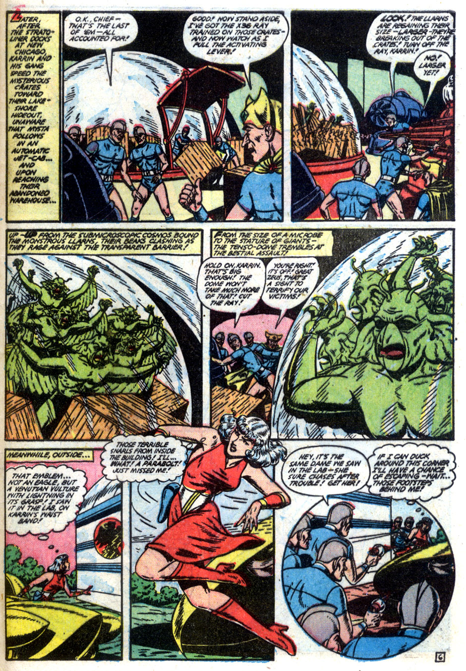 Planet Comics #61 (Fiction House), page 47. Public domain (US).