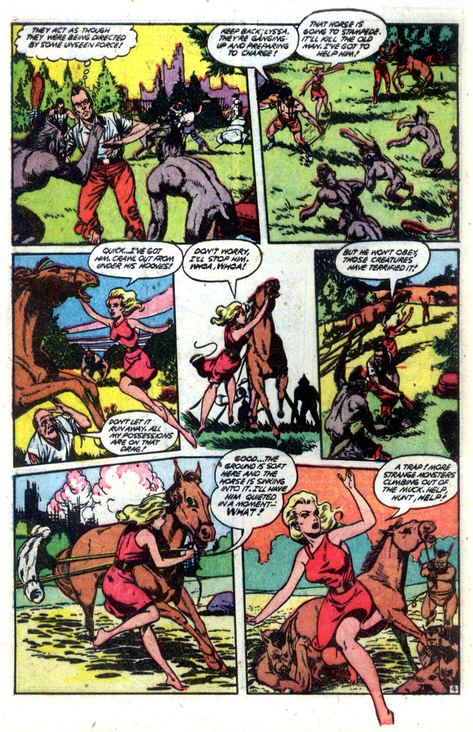 Planet Comics #61 (Fiction House), page 6. Public domain (US).
