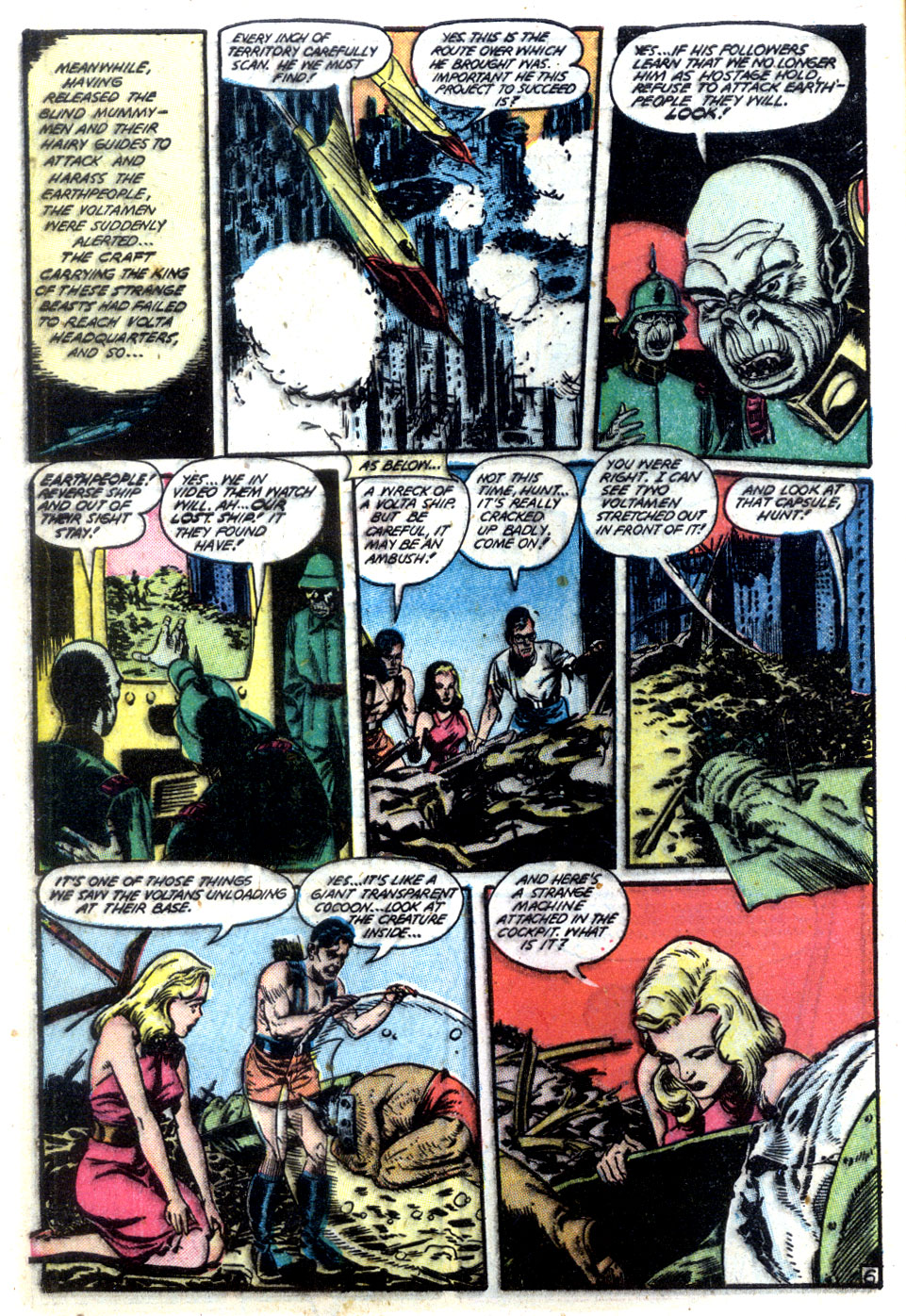 Planet Comics #61 (Fiction House), page 8. Public domain (US).