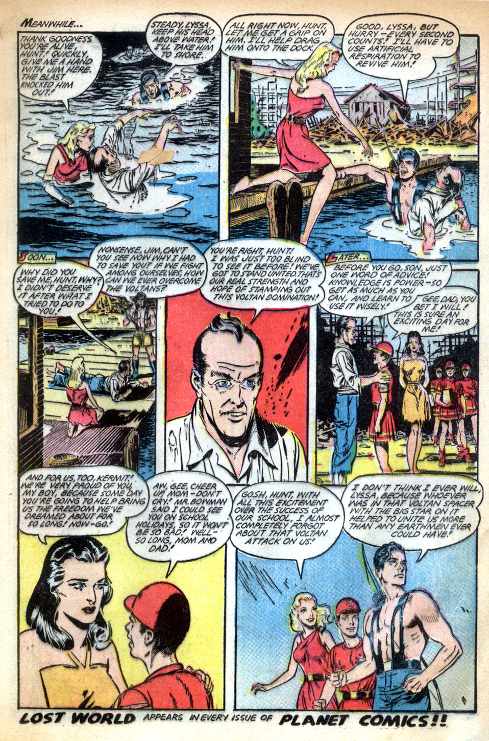 Planet Comics #62 (Fiction House), page 13. Public domain (US).