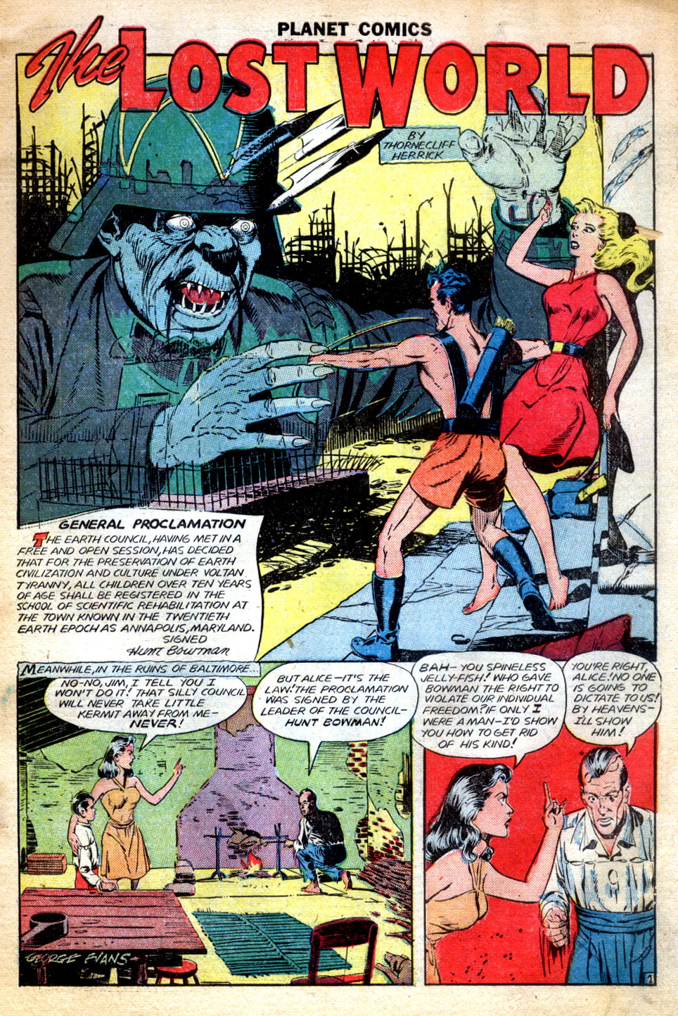 Planet Comics #62 (Fiction House), page 3. Public domain (US).