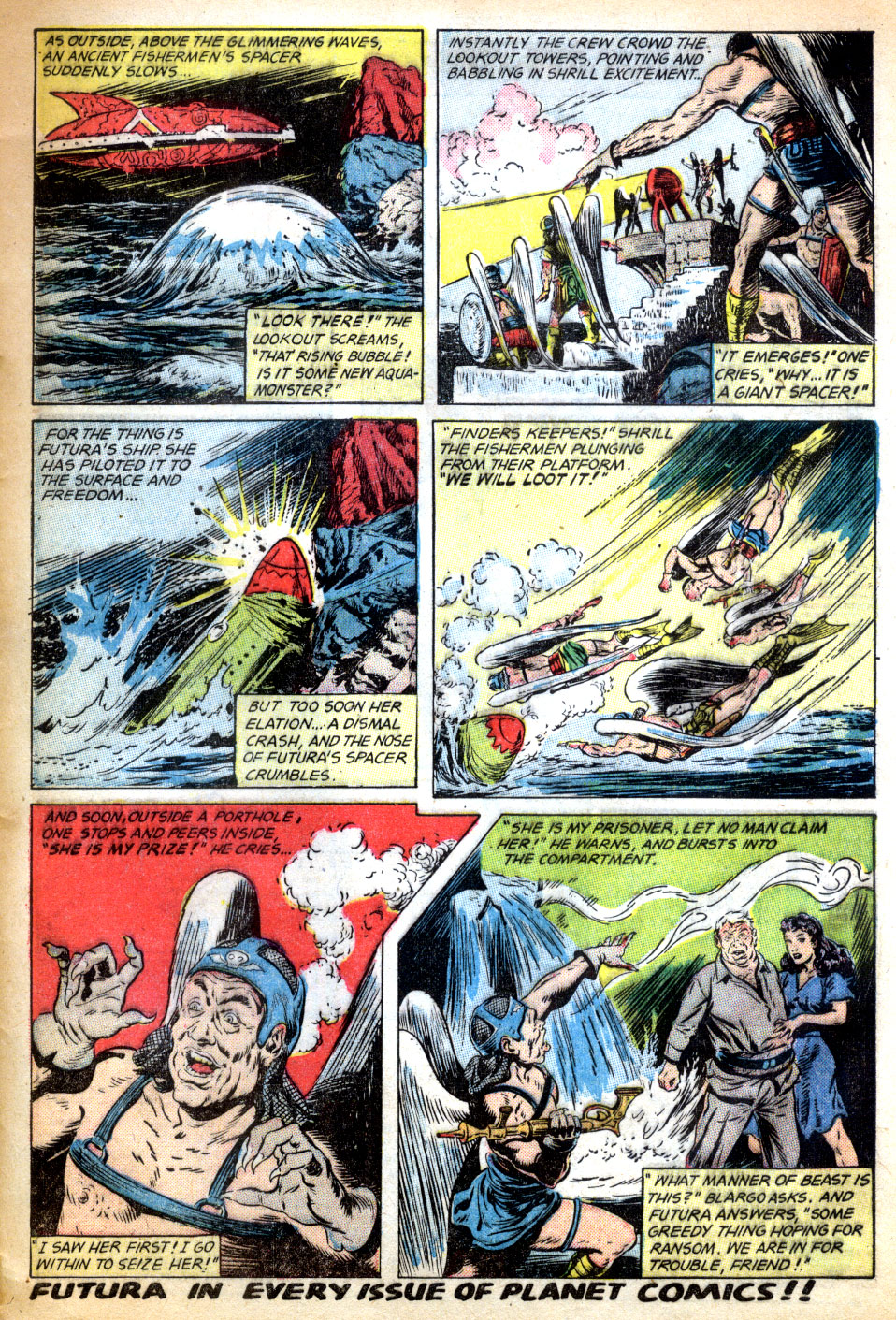 Planet Comics #62 (Fiction House), page 33. Public domain (US).