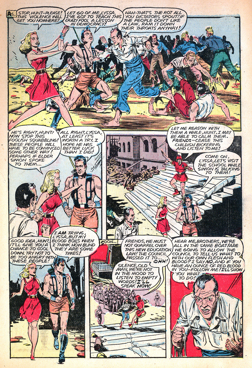 Planet Comics #62 (Fiction House), page 7. Public domain (US).