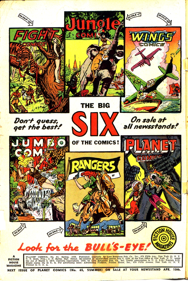 Planet Comics #64 (Fiction House), page 2. Public domain (US).