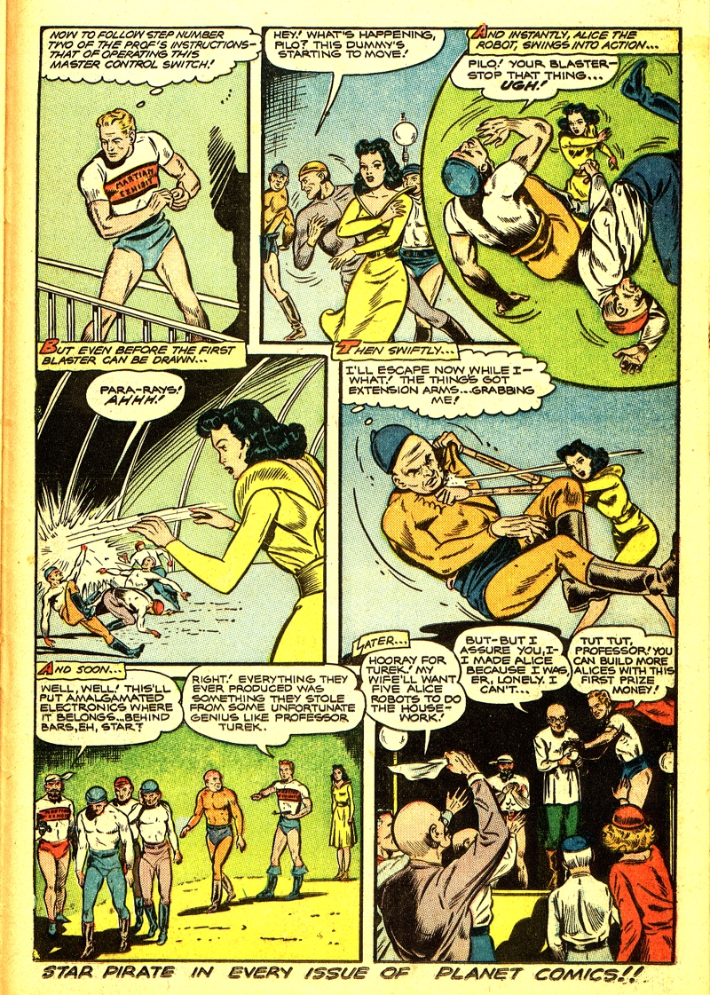 Planet Comics #64 (Fiction House), page 25. Public domain (US).