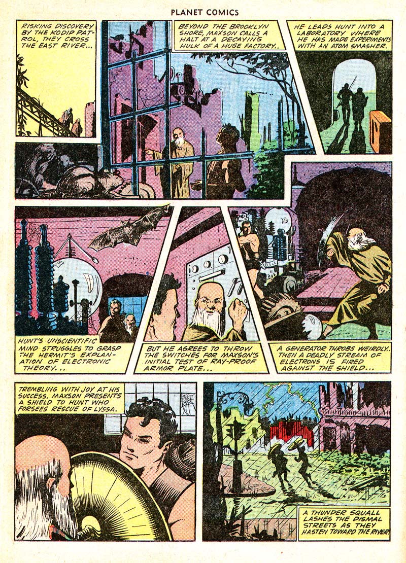 Planet Comics #65 (Fiction House), page 16. Public domain (US).