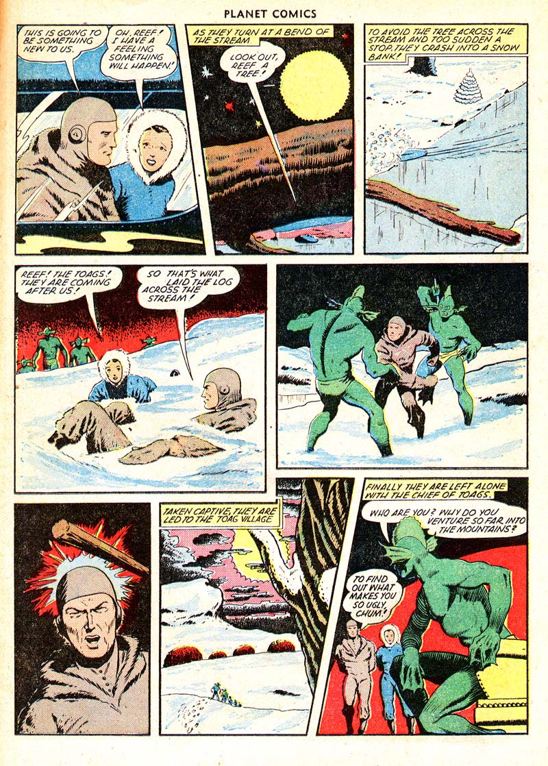Planet Comics #65 (Fiction House), page 21. Public domain (US).