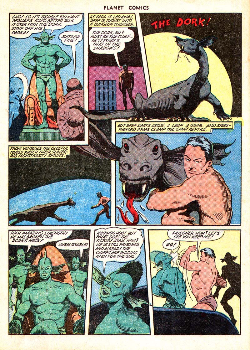 Planet Comics #65 (Fiction House), page 22. Public domain (US).