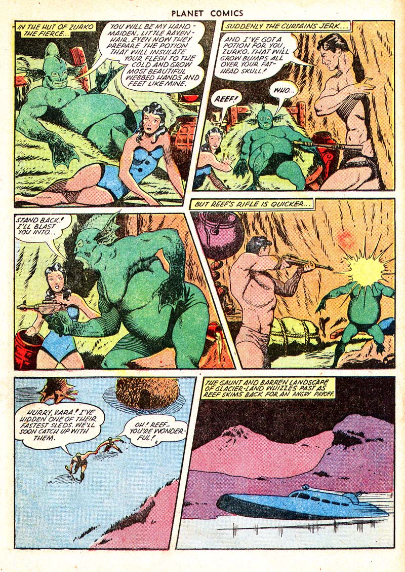 Planet Comics #65 (Fiction House), page 24. Public domain (US).