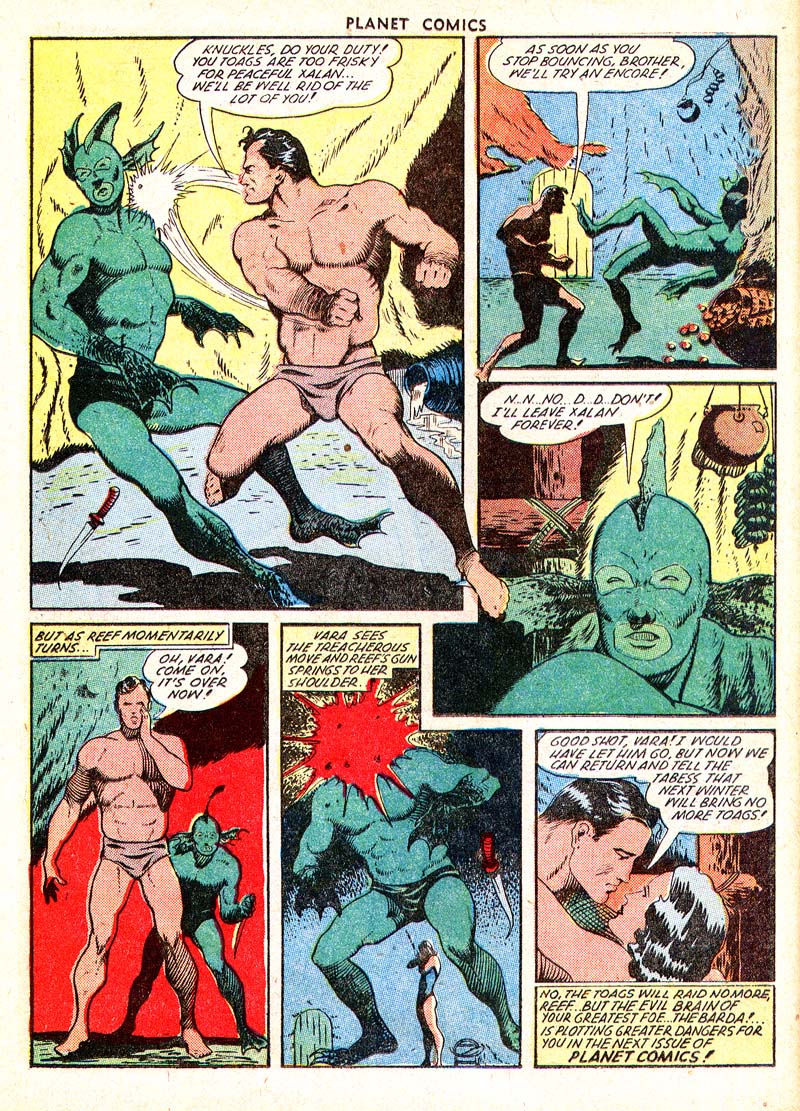 Planet Comics #65 (Fiction House), page 26. Public domain (US).