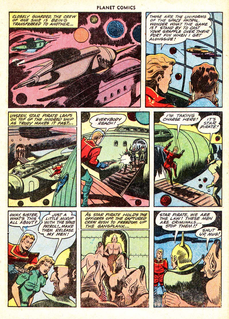 Planet Comics #65 (Fiction House), page 28. Public domain (US).