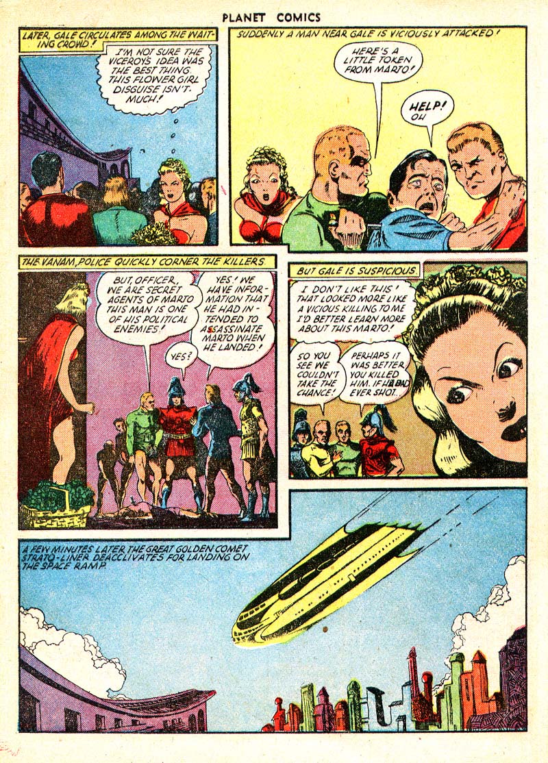 Planet Comics #65 (Fiction House), page 4. Public domain (US).