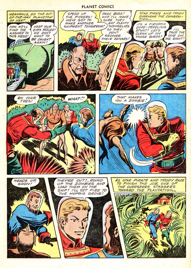 Planet Comics #65 (Fiction House), page 32. Public domain (US).
